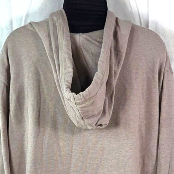 Aeropostale XL Womens Gray Hoodie With Pink Rose Logo Kangaroo Pocket & Drawstri - Picture 7 of 7